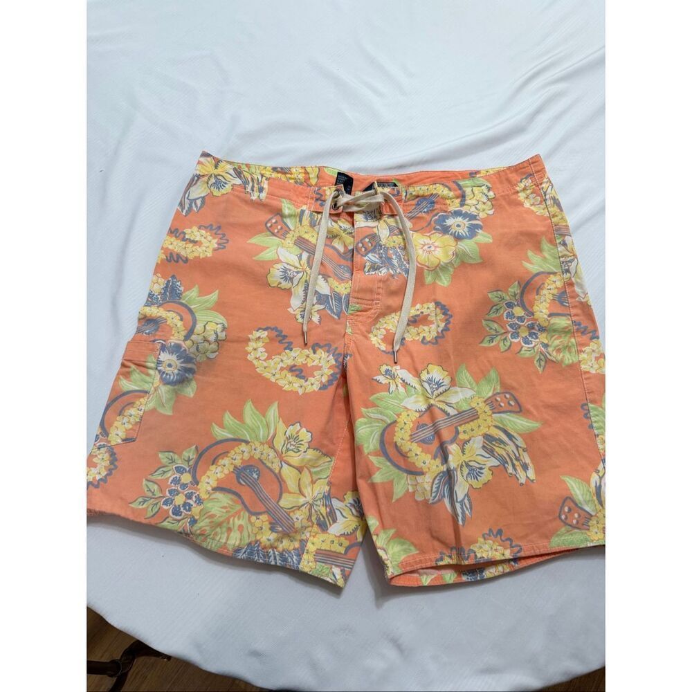 Vintage Polo Ralph Lauren Swim Board Shorts Mens 34 Hawaiian Ukulele Beach 90s